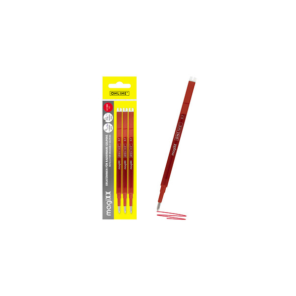 4014421401625 - 3 ONLINE magiXX Gelschreiberminen rot 4014421401625 3 Stück 4014421401625 - 3 ONLINE magiXX Gelschreiberminen rot 4014421401625 3 Stück