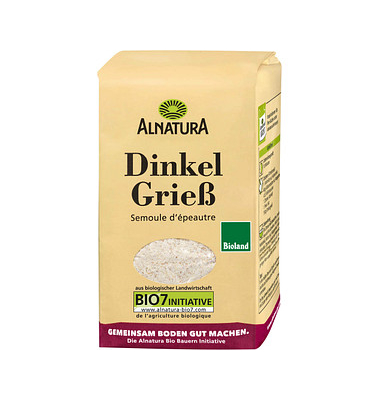 Bio Dinkelgrieß 500,0 g Bio Dinkelgrieß 500,0 g
