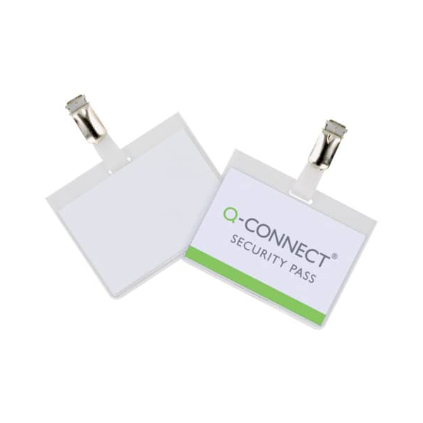 5705831015623 - Namensschild 60x90mm mit Clip ganz oben offen 5705831015623 Q-CONNECT 25 Stück