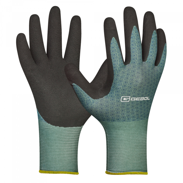 9002701017654 - Arbeitshandschuhe MENTHA Latexschaum schwarz grün Größe 5   XXS 9002701017654 Gebol