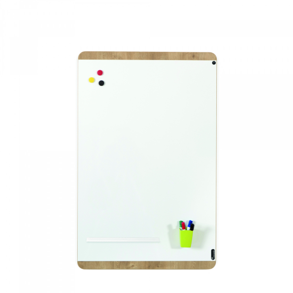 8427951064219 - Whiteboard Natural Skinboard magnhaftend Hoch Quer Ablageschale Stahl auf Holz B 1000 x H 1500 mm