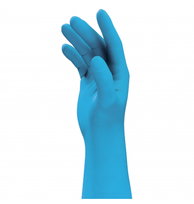 Einweghandschuhe u-fit, Nitril, lebensmittelecht, blau, Gr&ouml;&szlig;e XL,