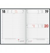Buchkalender 1079560905, Modell 795, schwarz, 1 Tag / 1 Seite, Sa/So 1 Seite, 14,5x20,6cm (A5), 2026