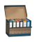 Archivcontainer 270, A4, braun/blau, Wellpappe