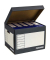Archivcontainer Deckelbox 206116, weiß/anthrazit, innen 39x33x29cm, Wellpappe