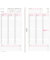 Kalendereinlage 50545, Wochenplan, 1 Woche / 2 Seiten in Spalten, 96x172mm (Midi), 2025