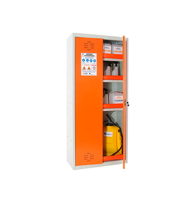 Umweltschrank SIMONLOCKER 8425437143243 lichtgrau, orange 80,0 x 40,0 x 180,0 cm, zerlegt
