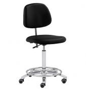 Arbeitsdrehstuhl , schwarz / chrom, bis 120kg