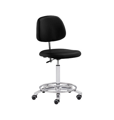 Arbeitsdrehstuhl schwarz Kunstleder
