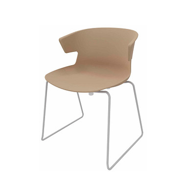 Besucherstuhl COVE OCOVEV022P9G beige Kunststoff