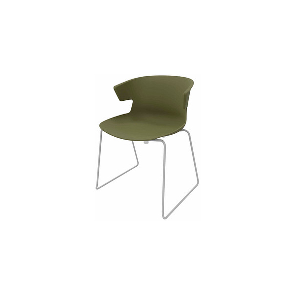 8029466031474 - Besucherstuhl Cove olivgrün silber ohne Armlehnen O-Kufen-Gestell 8029466031474 Quadrifoglio 8029466031474 - Besucherstuhl Cove olivgrün silber ohne Armlehnen O-Kufen-Gestell 8029466031474 Quadrifoglio