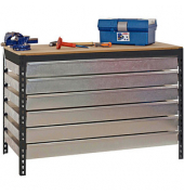 Werkbank SIMONWORK BT5 BOX anthrazit 6 Schubladen 151,0 x 76,0 x 84,2 cm