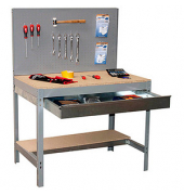 Werkbank SIMONWORK BT2 BOX grau 1 Schublade 121,0 x 61,0 x 144,5 cm