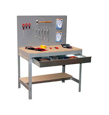 Werkbank SIMONWORK BT2 BOX grau 1 Schublade 121,0 x 61,0 x 144,5 cm