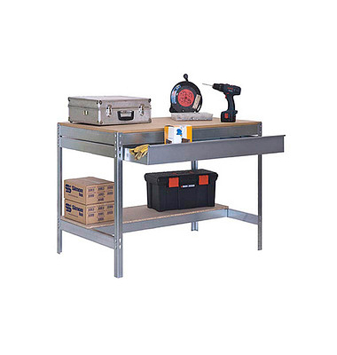 Werkbank SIMONWORK BT0 BOX silber 1 Schublade 91,0 x 61,0 x 84,2 cm