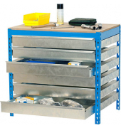 Werkbank SIMONWORK BT5 BOX blau 6 Schubladen 121,0 x 76,0 x 84,2 cm