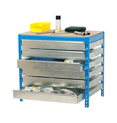 Werkbank SIMONWORK BT5 BOX blau 6 Schubladen 121,0 x 76,0 x 84,2 cm