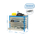 Werkbank SIMONWORK BT5 BOX blau 6 Schubladen 121,0 x 76,0 x 84,2 cm