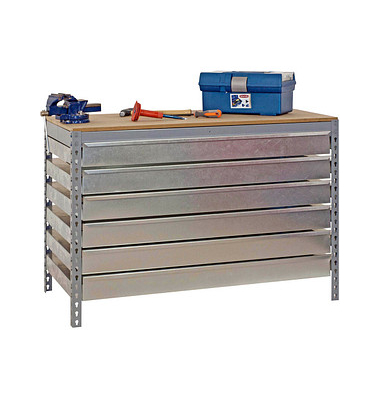 Werkbank SIMONWORK BT5 BOX grau 6 Schubladen 151,0 x 76,0 x 84,2 cm