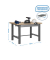 Werkbank SIMONWORK BT6 BOX grau 1 Schublade 180,0 x 75,0 x 86,5 cm