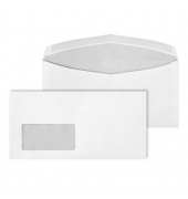 Kuvertierhüllen NATUR 26029, Din Lang+ (C6/5), 114x229mm, mit Fenster, nassklebend, 80g, recycling-weiß