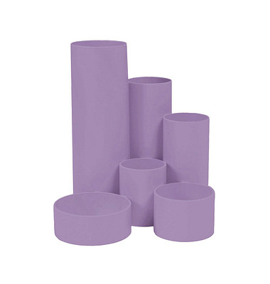 Stiftehalter Schreibtisch-Boy lavendel Polystyrol 6 Fächer 12,9 x 13,9 x 14,7 cm Stiftehalter Schreibtisch-Boy lavendel Polystyrol 6 Fächer 12,9 x 13,9 x 14,7 cm