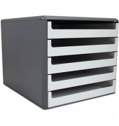 Schubladenbox  vanille 30057602BE, DIN A4 mit 5 Schubladen