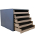 Schubladenbox  karamell 30057652BE, DIN A4 mit 5 Schubladen