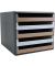 Schubladenbox  karamell, vanille 30057677BE, DIN A4 mit 5 Schubladen