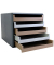 Schubladenbox  karamell, vanille 30057677BE, DIN A4 mit 5 Schubladen