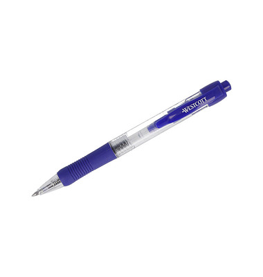 Gelschreiber transparentblau 0,4 mm, Schreibfarbe: blau