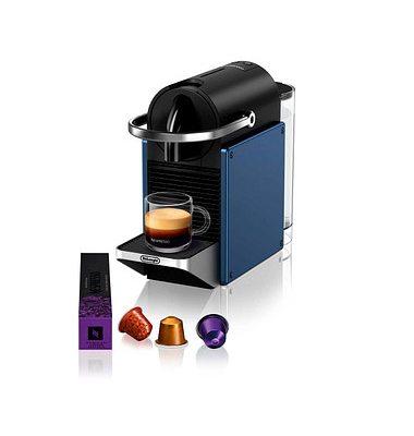 Kapselmaschine Nespresso Pixie EN 127.BL EN127.BL, blau, 1260 Watt, 1-2 Tassen pro Br&uuml;hvorgang