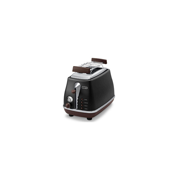 8004399761315 - Toaster 900 Watt Schwarz Lederoptik DE LONGHI CTOV 2103BK Zwei-Schlitz Toaster 900 Watt Schwarz Lederoptik 8004399761315