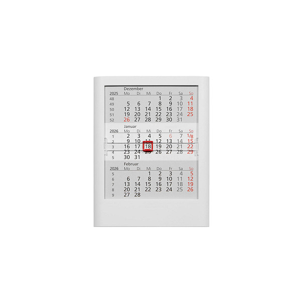 4255704327175 - Dreimonatskalender Tischaufsteller 5035W 3 Monate 1 Seite 125x16cm 2025 2026 4255704327175 Head 4255704327175 - Dreimonatskalender Tischaufsteller 5035W 3 Monate 1 Seite 125x16cm 2025 2026 4255704327175 Head