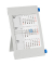 Dreimonatskalender Tischaufsteller 5000G/B, 3 Monate / 1 Seite, 11x18,3cm, 2025/2026