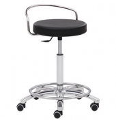 Arbeitsstuhl 1253 30572 Laborhocker Drehhocker schwarz