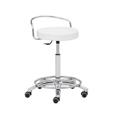 Arbeitsstuhl 1253 30582 Laborhocker Drehhocker weiß  