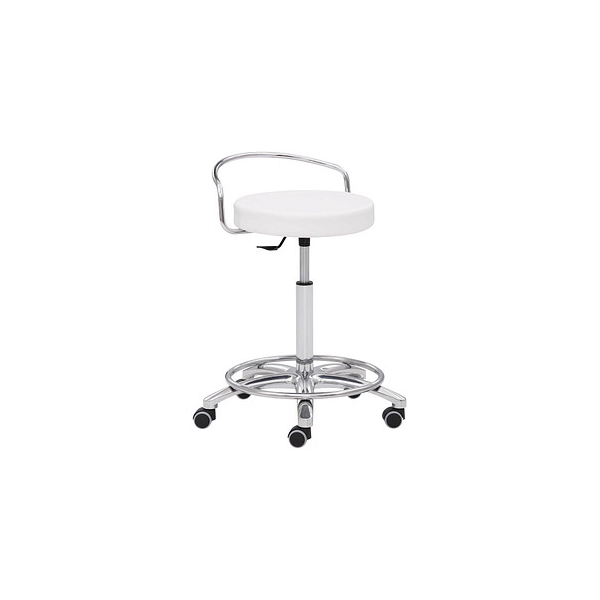 4032376550755 - Arbeitsstuhl 1253 30582 Laborhocker Drehhocker weiß   4032376550755 Mayer