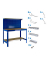 Werkbank-Set SIMONWORK BT3 blau 91,0 x 61,0 x 144,5 cm