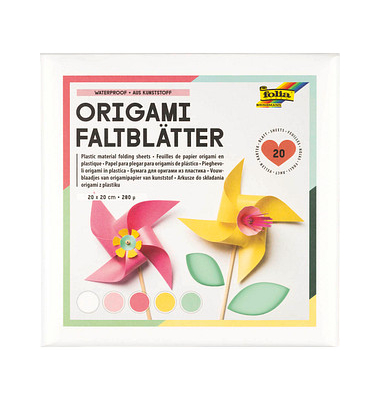 Faltblätter aus Kunststoff mehrfarbig 20 Blatt