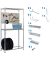 Werkbank-Set SIMONRACING grau 100,0 x 40,0 x 200,0 cm