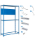 Werkbank-Set SIMONRACING blau 100,0 x 40,0 x 200,0 cm