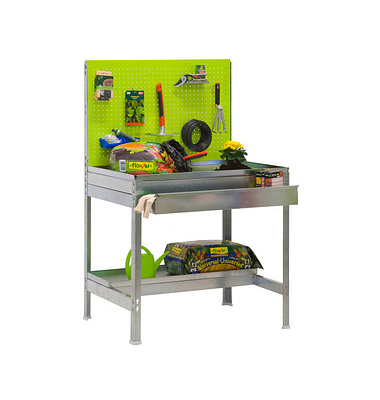 Pflanztisch SIMONGARDEN silber, grün 120,0 x 60,0 x 144,5 cm