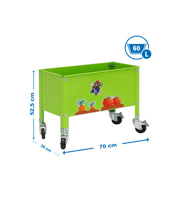 Hochbeet SIMONGARDEN URBAN Metall grün rechteckig 70,0 x 48,5 cm