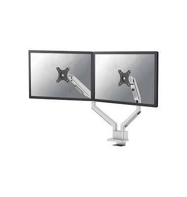 Monitor-Halterung DS70-250SL2 silber für 2 Monitore, Tischklemme, Tischbohrung