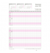Kalendereinlage 50265, Brieftaschenplan, 1 Monat / 1 Seite, 14,8x21cm (A5), 2025