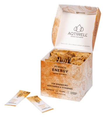 Aqtiwell Getränkestick ENERGY well0150 Pfirsich 5x10St
