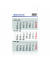 Dreimonatskalender 5096-25, 3 Monate / 1 Seite, 29,7x48,5cm, 2025