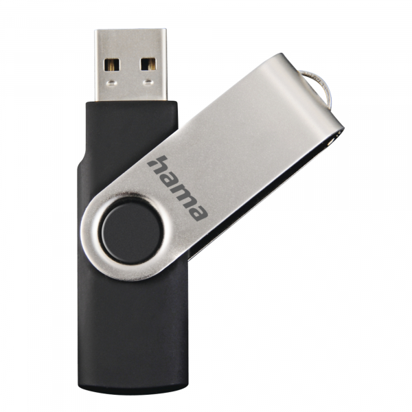 4047443164087 - USB-Stick Rotate 00104302 schwarz silber USB 20 64 GB 4047443164087 Hama