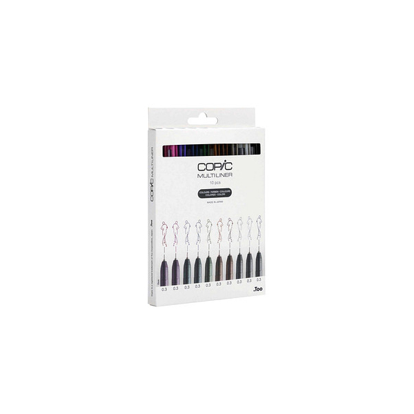 4013695264912 - COPIC Multiliner Color Fineliner farbsortiert 03 mm 4013695264912 COPIC 10 Stück 4013695264912 - COPIC Multiliner Color Fineliner farbsortiert 03 mm 4013695264912 COPIC 10 Stück